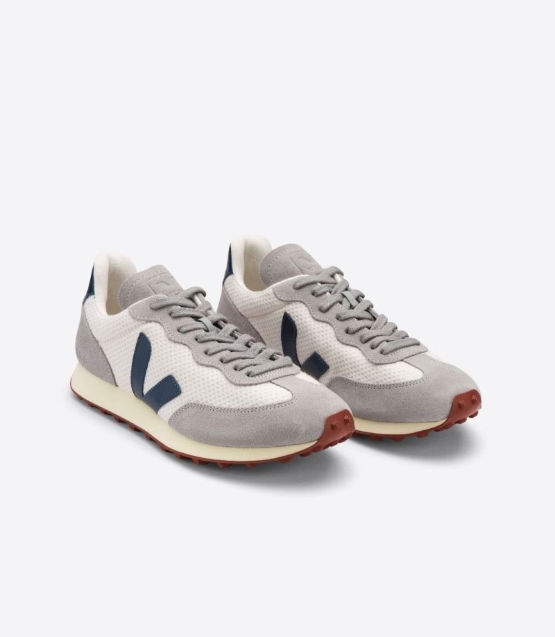 Mens Veja Rio Branco Hexamesh Gravel Trainers Navy / Blue / Grey KSA | MVHWDG