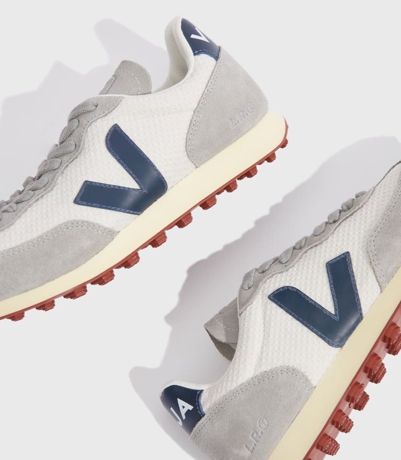 Mens Veja Rio Branco Hexamesh Gravel Trainers Navy / Blue / Grey KSA | MVHWDG