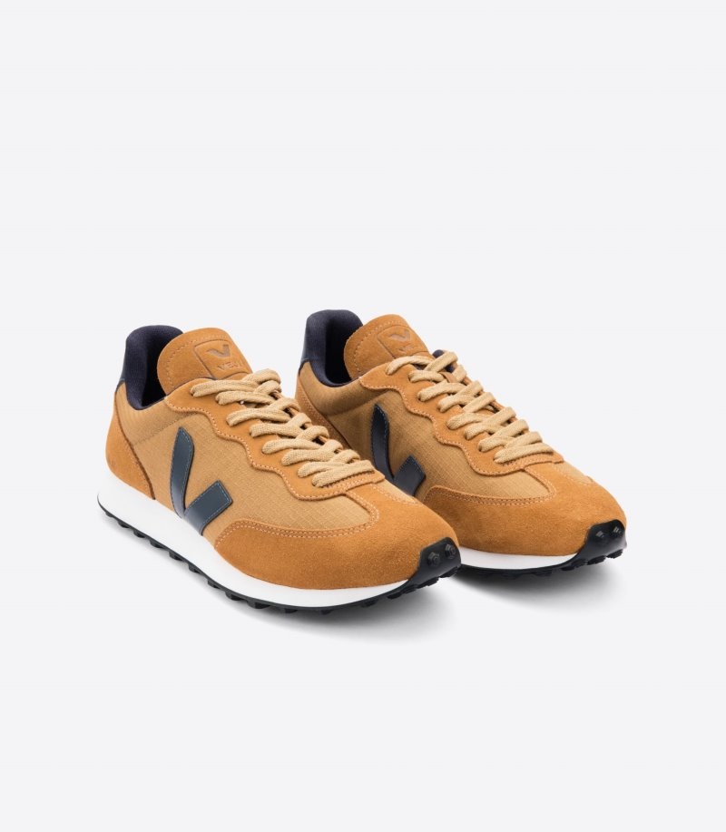 Mens Veja Rio Branco Ripstop Trainers Brown / Indigo KSA | 770LKU