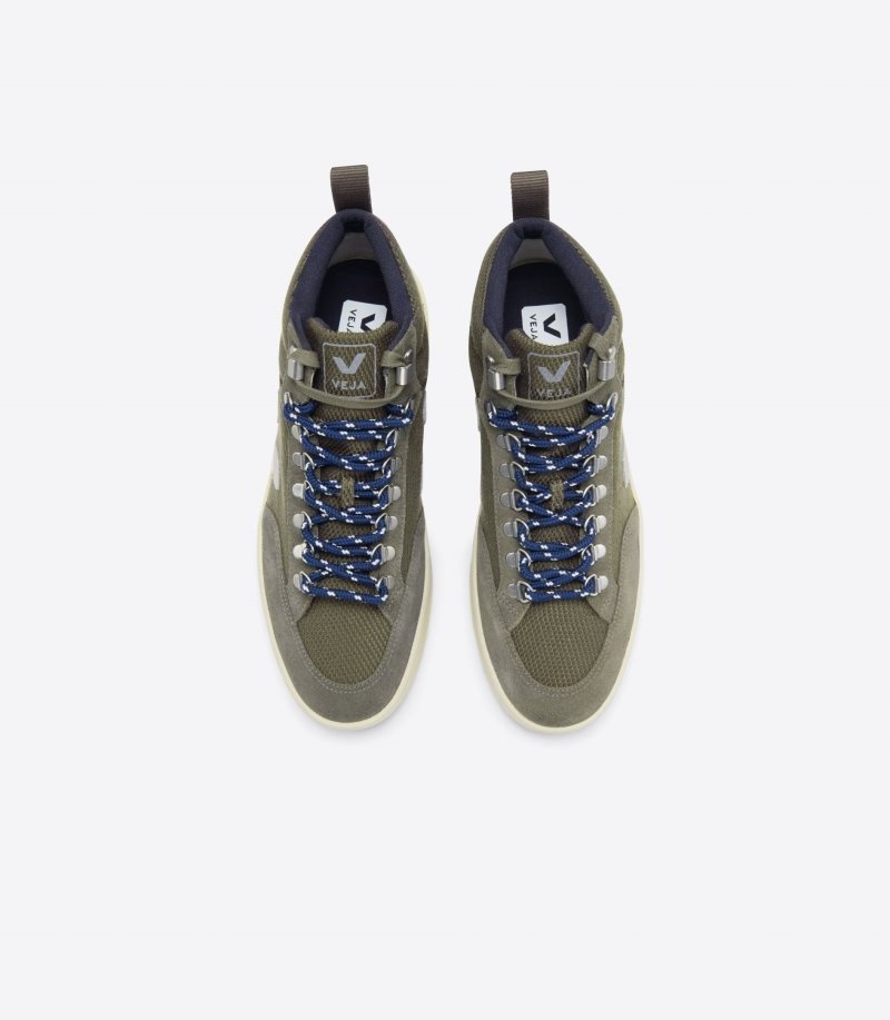 Mens Veja Roraima B-Mesh Trainers Olive / Grey KSA | S7HC5W