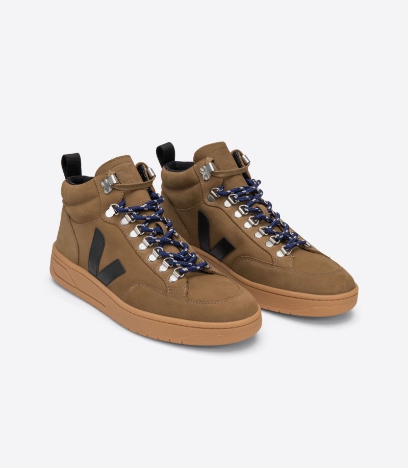 Mens Veja Roraima Nubuck Trainers Brown / Black KSA | OY7PWD