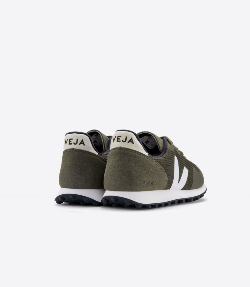 Mens Veja Sdu B-Mesh Trainers Olive / White KSA | ULG-3349