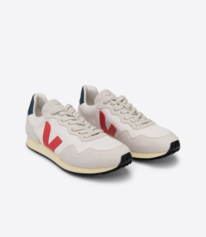 Mens Veja Sdu REC Alveomesh Trainers Beige / Red KSA | ZUF-6414