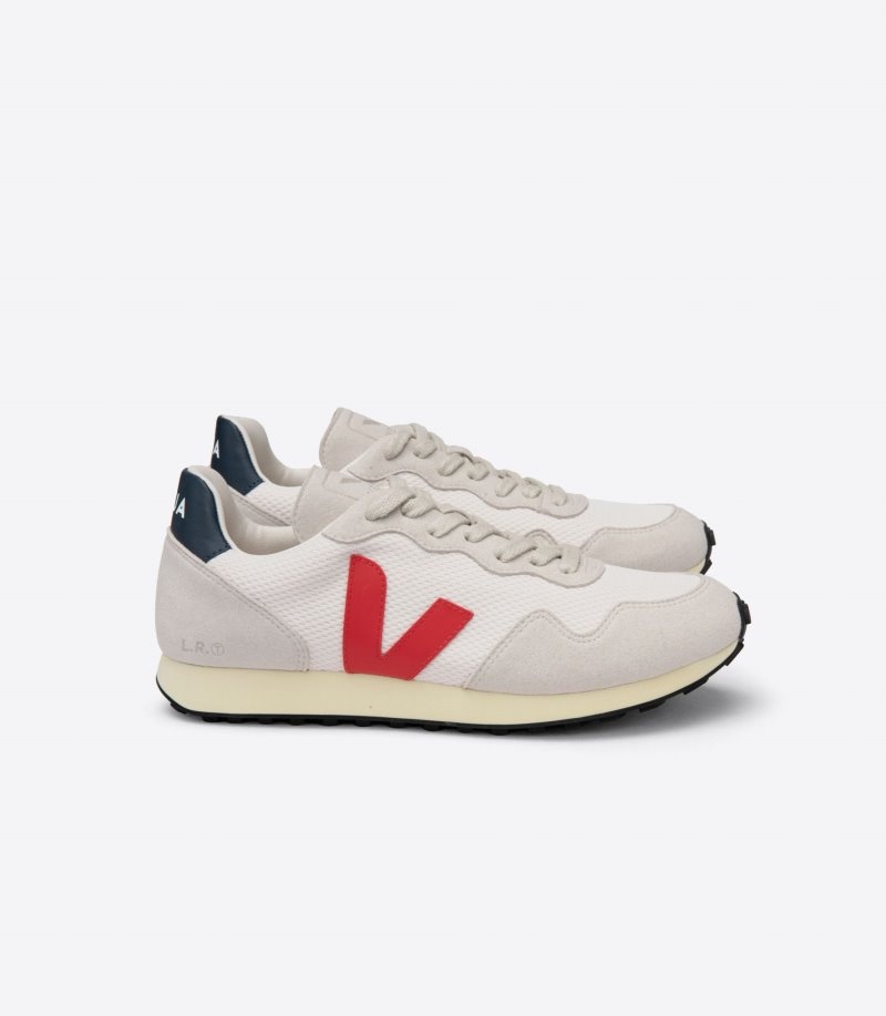 Mens Veja Sdu REC Alveomesh Trainers Beige / Red KSA | ZUF-6414