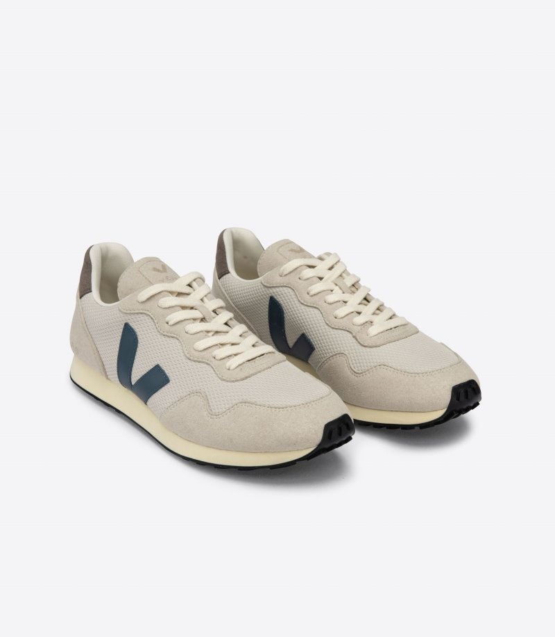 Mens Veja Sdu REC Alveomesh Trainers Beige / Indigo KSA | TDI-1019