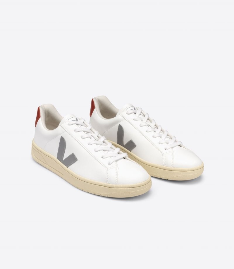 Mens Veja Urca CWL Trainers White / Grey / Red KSA | RVWE0B