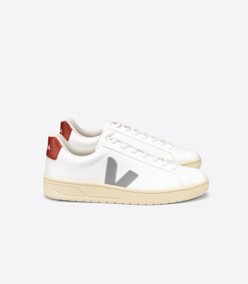 Mens Veja Urca CWL Trainers White / Grey / Red KSA | RVWE0B