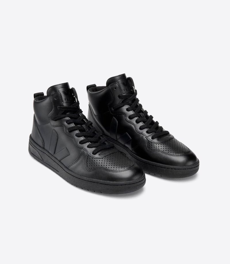 Mens Veja V-15 CWL Trainers Black KSA | P1QQVL