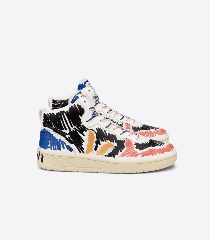 Mens Veja V-15 Leather Veja X Marni Trainers Black KSA | HE2MQH