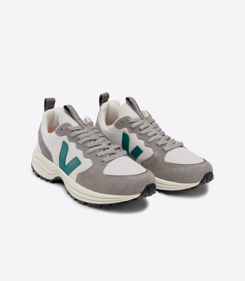 Mens Veja Venturi Alveomesh Trainers Grey / Green KSA | SABTPD