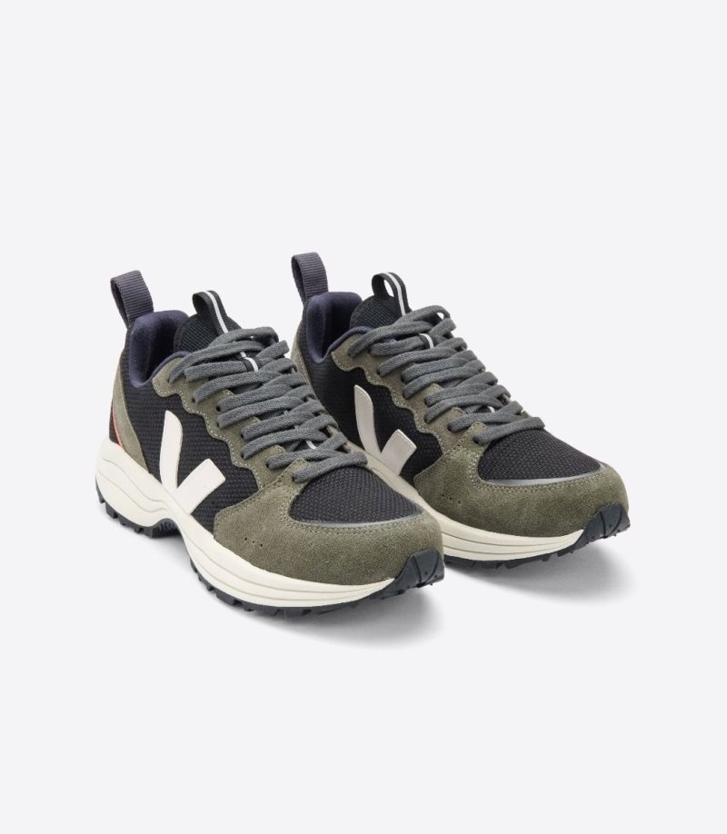 Mens Veja Venturi B-Mesh Trainers Black / Olive / White KSA | L0Q5S1