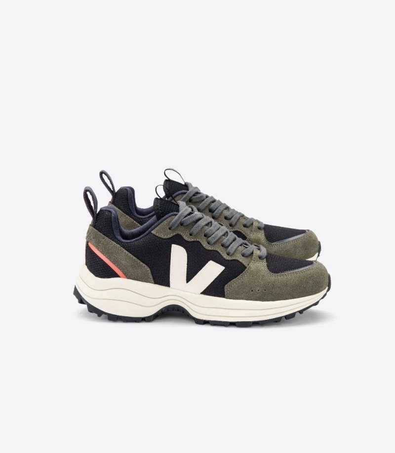 Mens Veja Venturi B-Mesh Trainers Black / Olive / White KSA | L0Q5S1