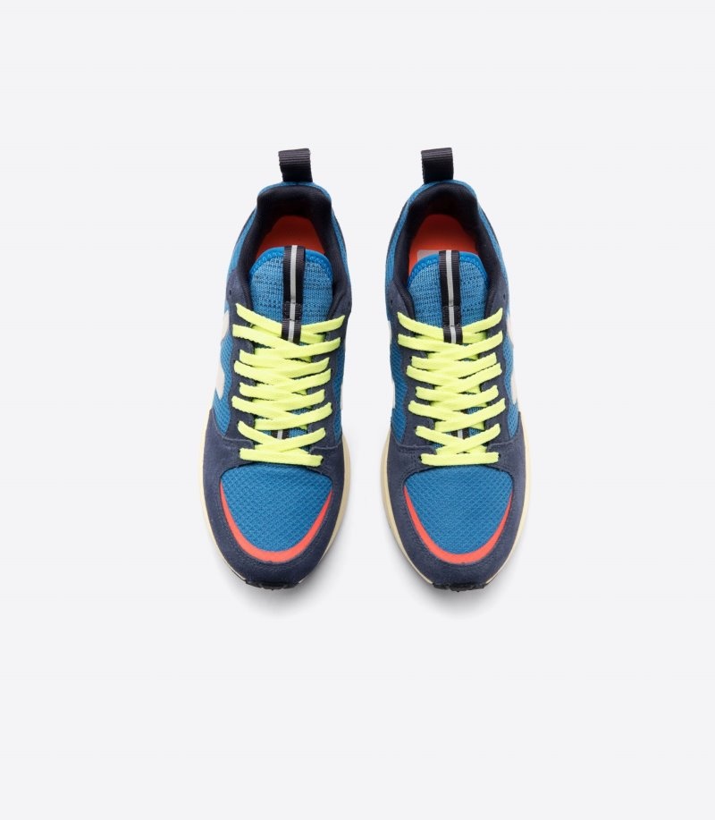 Mens Veja Venturi Hexamesh Trainers Blue / Yellow KSA | 6MW2NK