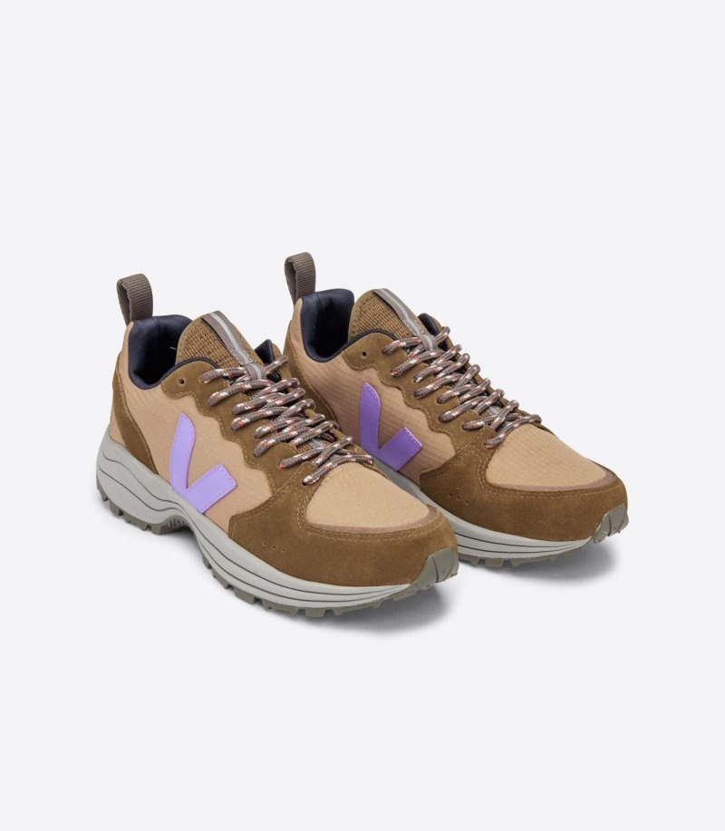 Mens Veja Venturi Ripstop Trainers Brown / Purple KSA | FNJU5I