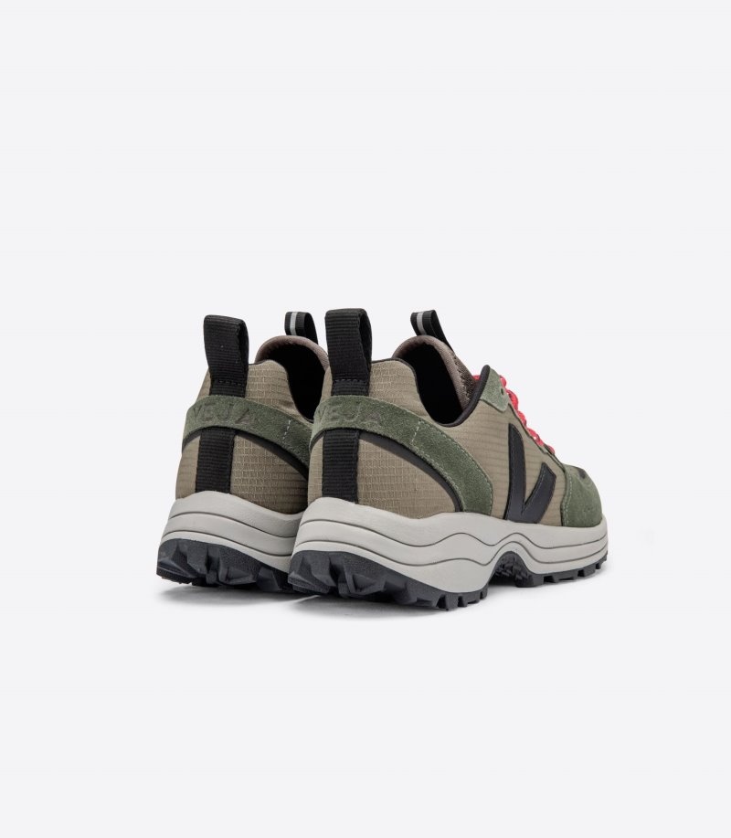 Mens Veja Venturi Ripstop Trainers Olive / Black KSA | QJ5FXX