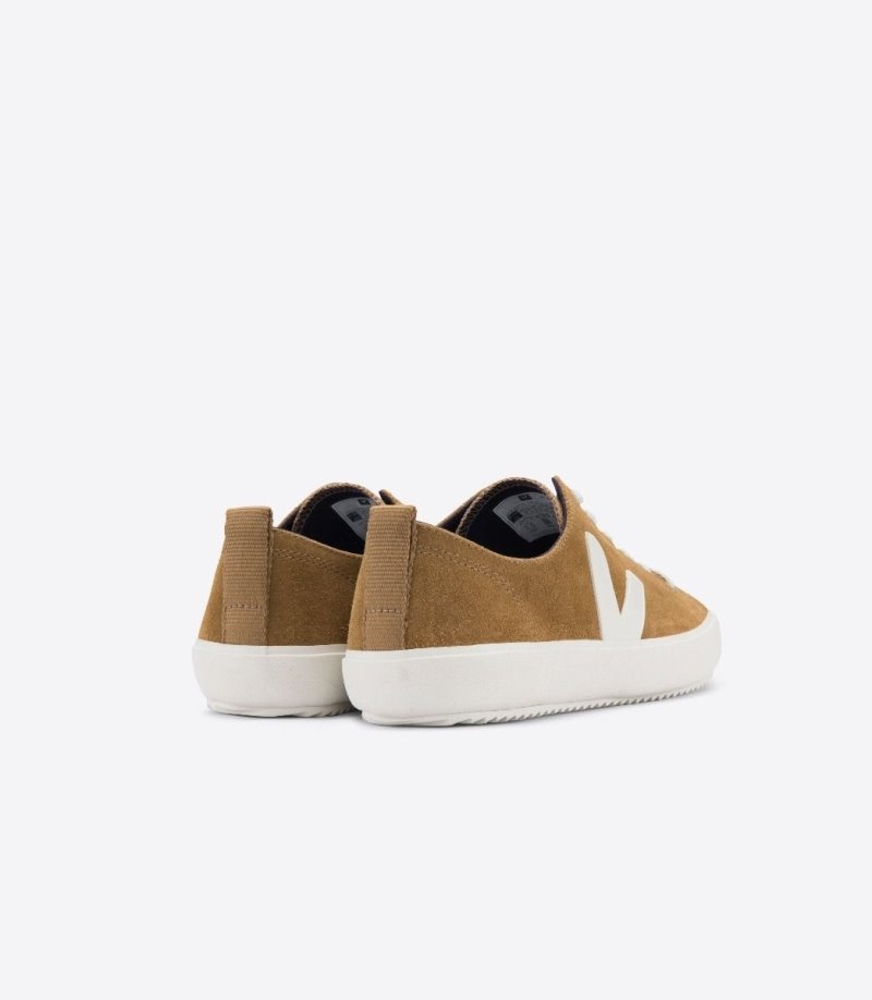 Mens Veja Vstore Nova Suede Trainers Brown / White KSA | AMF-0379