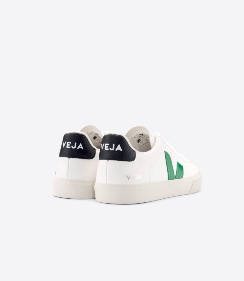 Womens Veja Campo Chromefree Trainers White / Green / Black KSA | STSBQH