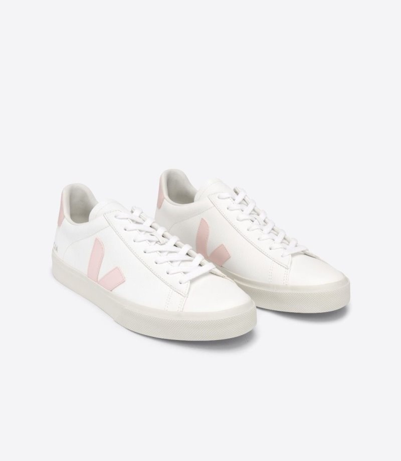 Womens Veja Campo Chromefree Trainers White / Pink KSA | WKYQYL