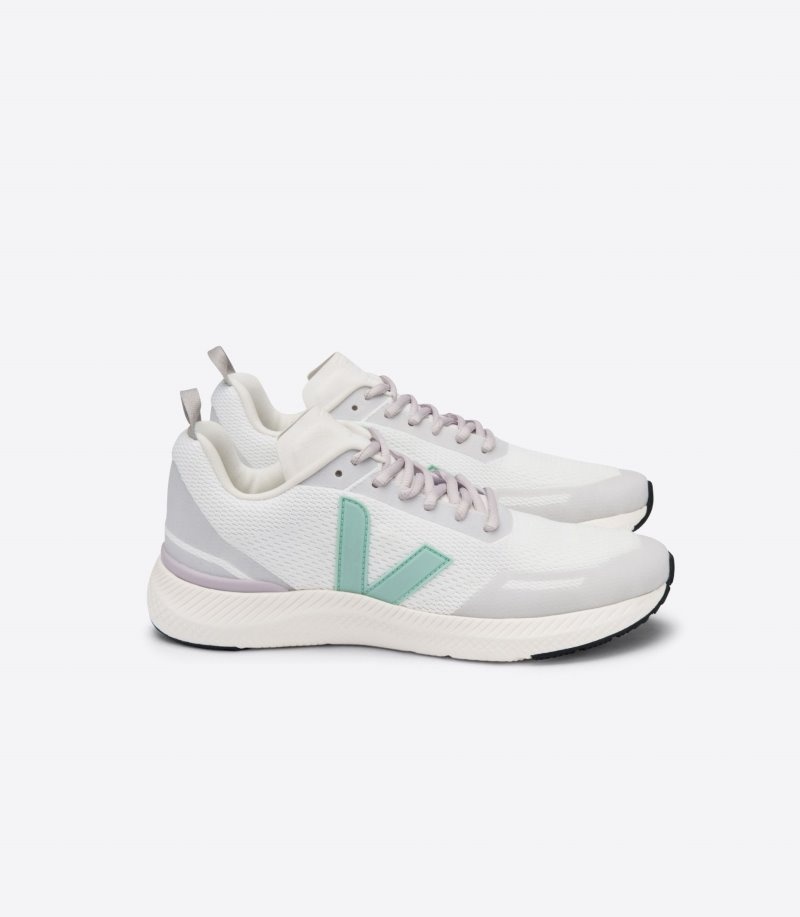 Womens Veja Impala Jacquard Trainers White / Green KSA | K01BX3