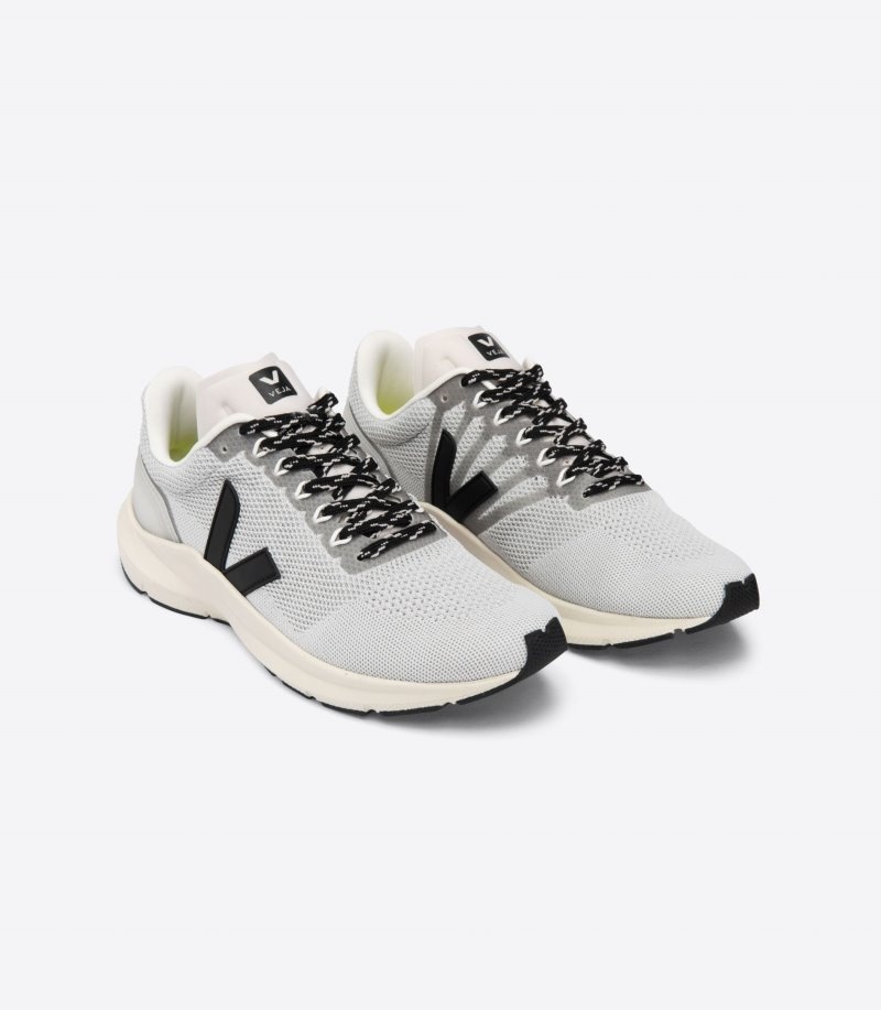 Womens Veja Marlin V-knit Trainers Grey / Black KSA | 4RCP1L