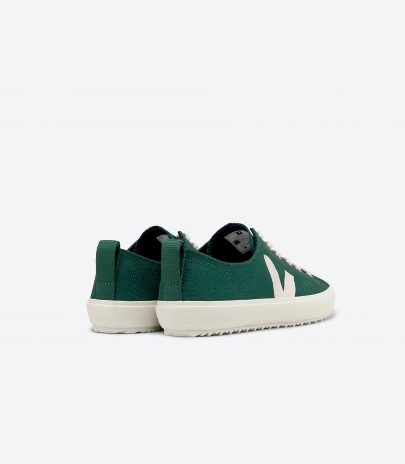 Womens Veja Nova Canvas Trainers Green / White KSA | INT-4457