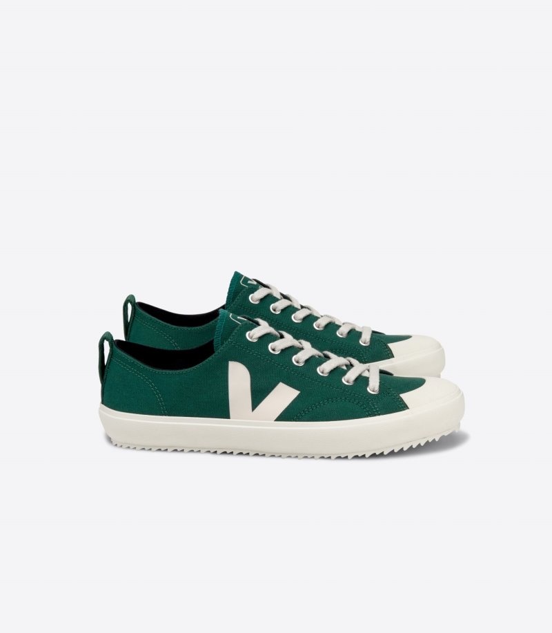 Womens Veja Nova Canvas Trainers Green / White KSA | INT-4457