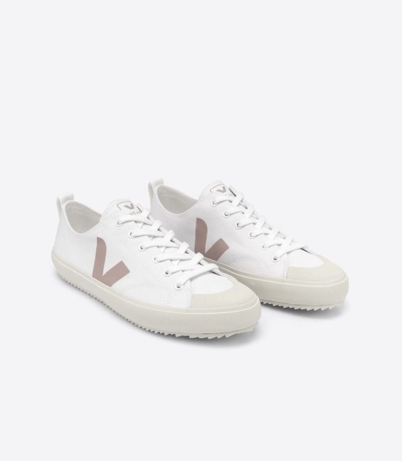 Womens Veja Nova Canvas Trainers White / Pink KSA | MHM-2682