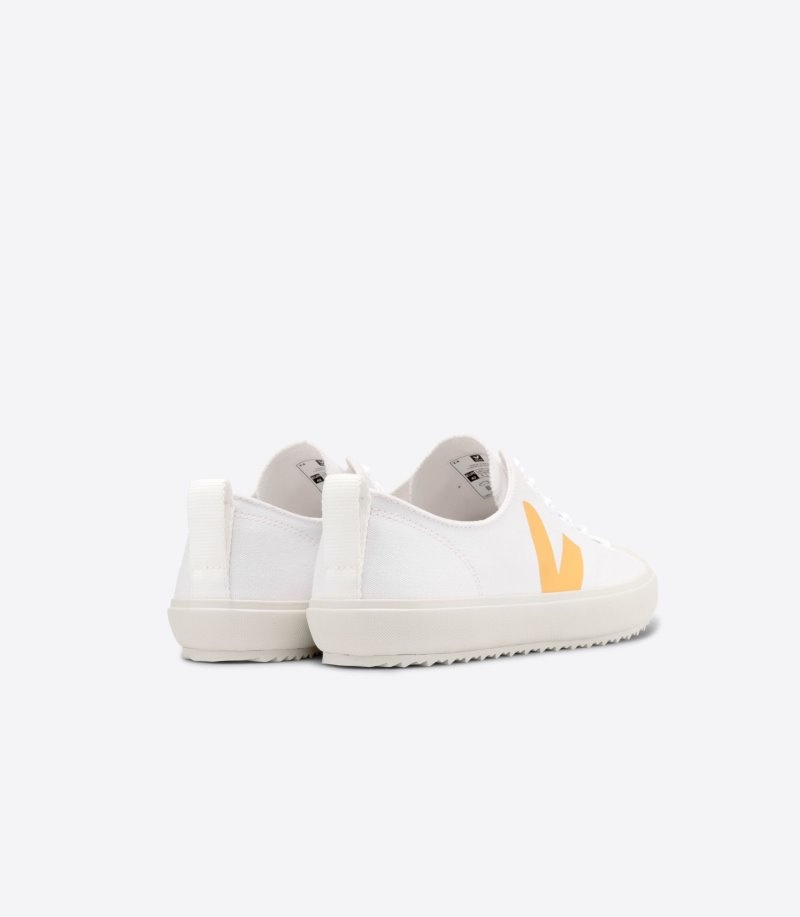 Womens Veja Nova Canvas Trainers White / Yellow KSA | ERL-3123