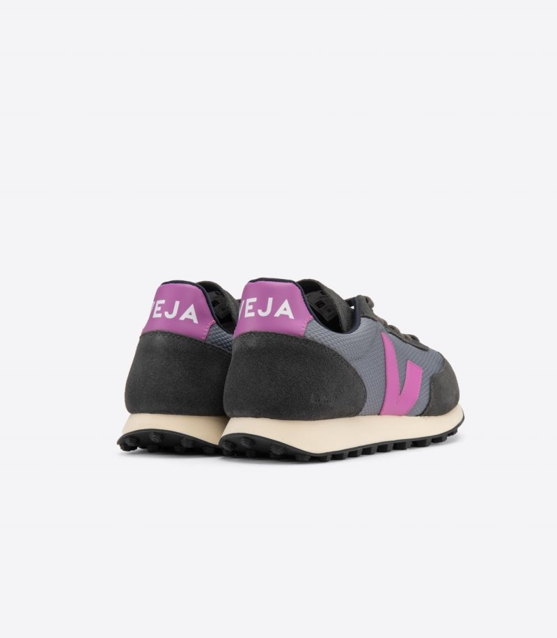 Womens Veja Rio Branco Alveomesh Trainers Dark Grey / Grey / Rose KSA | 5EIX3V