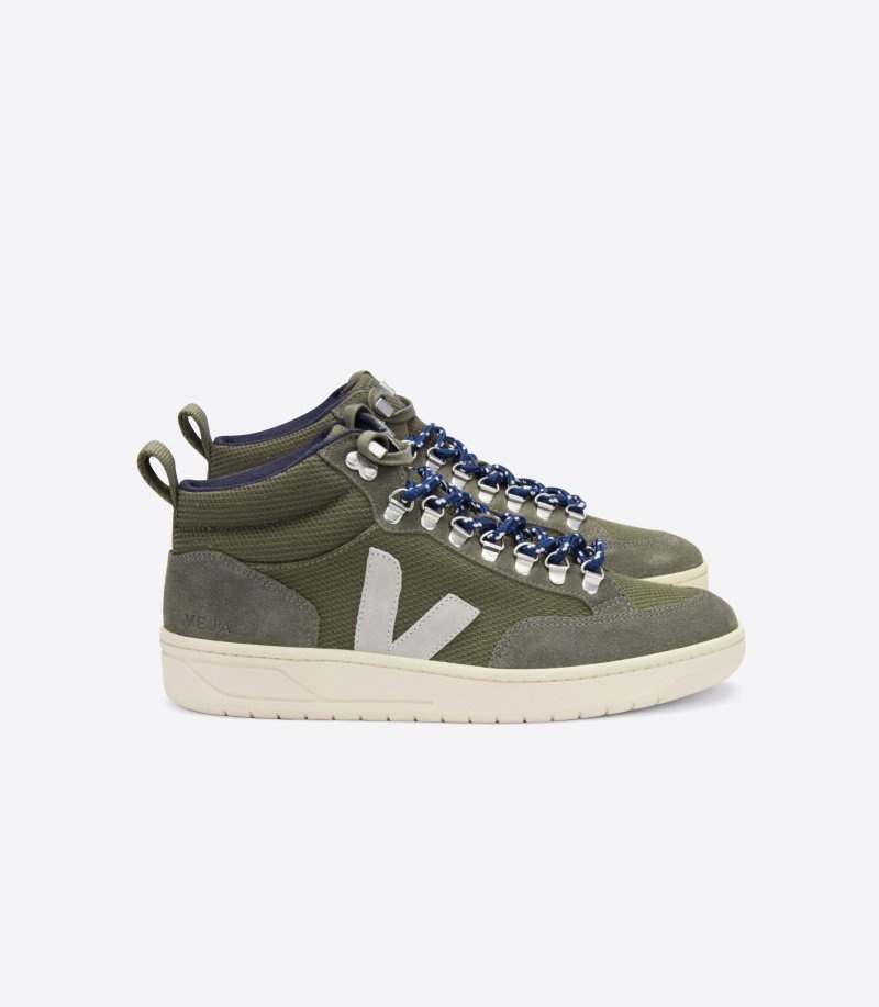 Womens Veja Roraima B-Mesh Trainers Olive / Grey KSA | I1M364