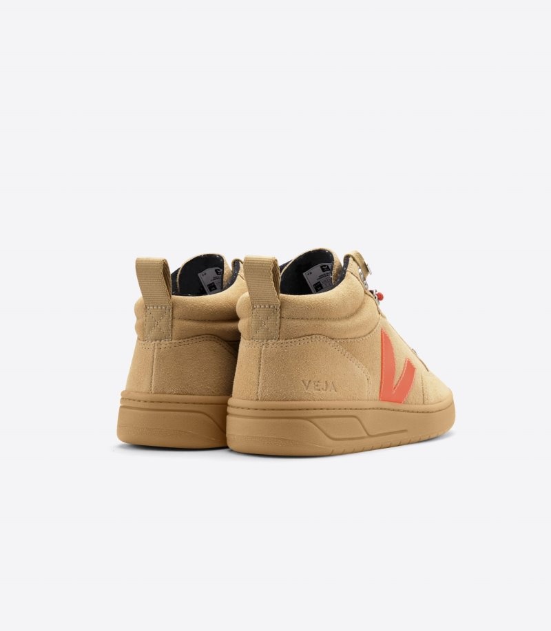 Womens Veja Roraima Suede Trainers Brown / Orange KSA | 6IXOHM