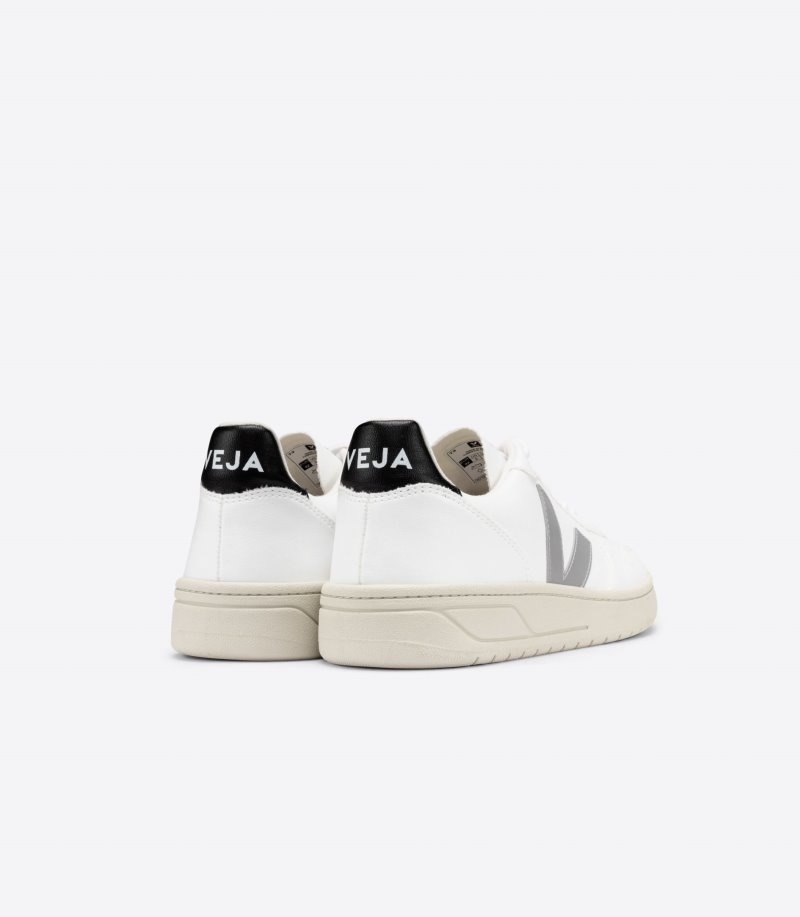 Womens Veja V-10 CWL Trainers White / Grey / Black KSA | B8G53I