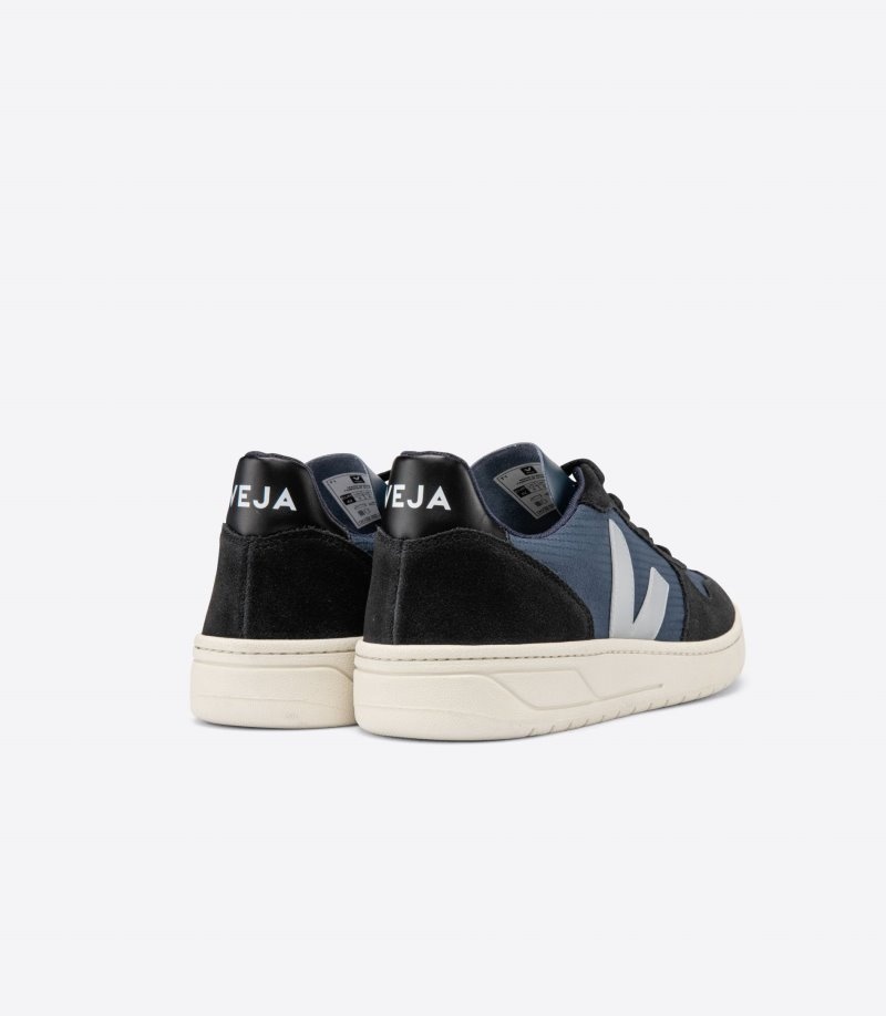 Womens Veja V-10 Ripstop Trainers Dark Grey / Blue KSA | LCVJH3