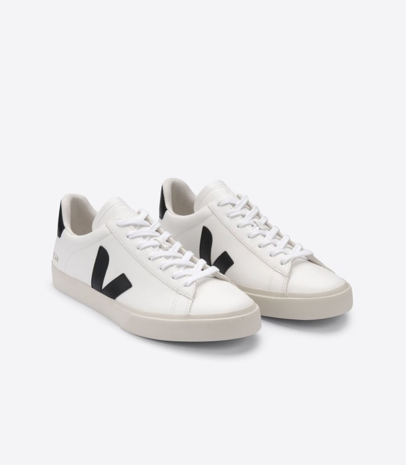 Womens Veja Vstore Campo Trainers White / Black KSA | 75M1N8