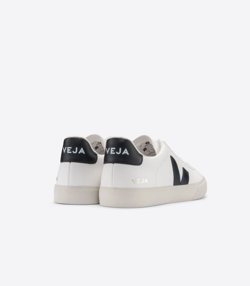 Womens Veja Vstore Campo Trainers White / Black KSA | 75M1N8