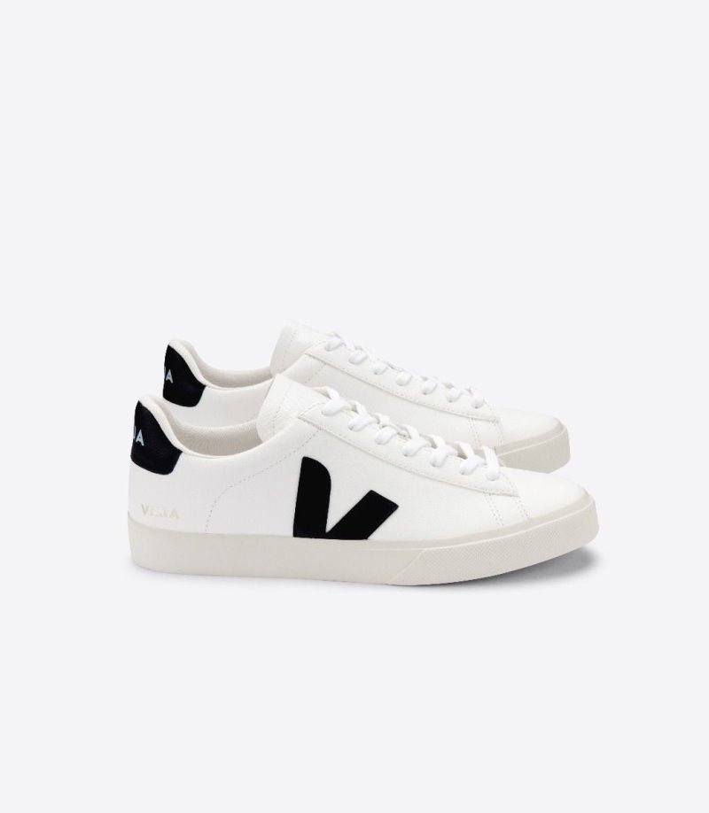 Womens Veja Vstore Campo Trainers White / Black KSA | 75M1N8